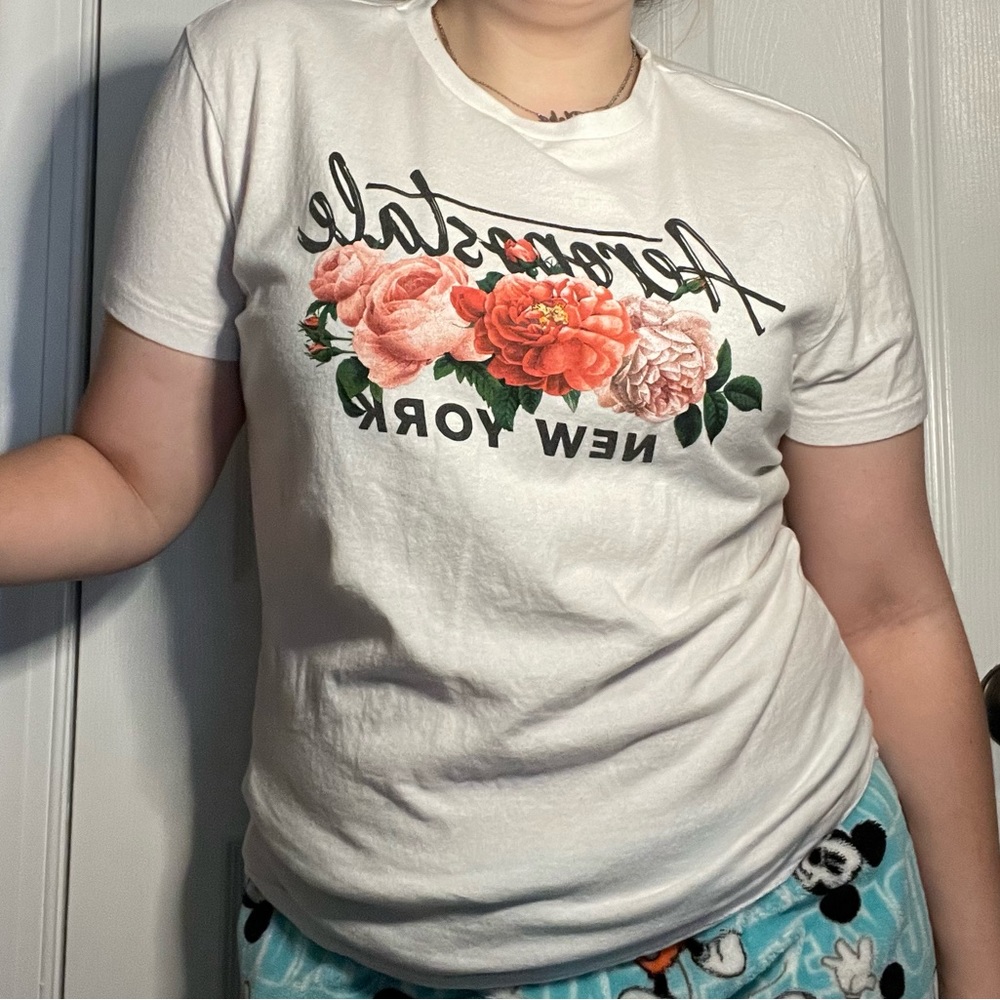 white aeropostle short sleeve